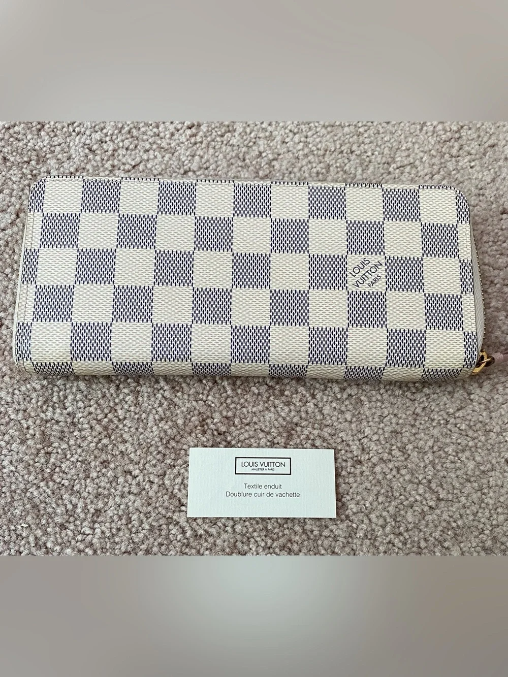Louis Vuitton | Clemence Wallet | Damier Azur White